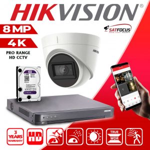 HIKVISION AHD 8MP 4K CCTV Security Camera package